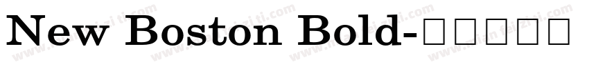 New Boston Bold字体转换